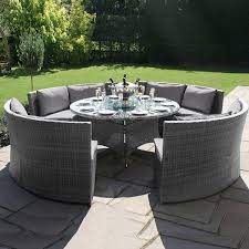Can't find what your looking for? Maze Rattan Lagos Grey Circular Sofa Garden Dining Set