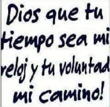 Dios Que Tu Tiempo Sea Mi Reloj Y Tu Voluntad Mi Camino Mensajes Biblicos Frases Nuevas Dios