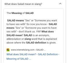 What does amp mean in slang? Shai Bio On Twitter Amp I Tried To Search Salad Meaning And Google Gave Me This Tay Lowkey Telling Us Offgun Salad That S It No More Https T Co M3czswljui