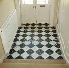 Black And White Marble Floor Tiles Uk Black And White Harlequin Tile Floors Black And White Tumbled Marble Floor For Client In Shropshire White Marble Floor Marble Floor White Marble Tiles