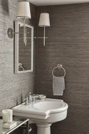 12 Chic Ways To Use Textured Wallpaper In Your Home Powder Room Design Powder Room Wallpaper Transitional Bathroom Design