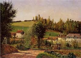 Path Of Hermitage At Pontoise Camille Pissarro Wikiart Org Camille Pissarro Camille Pissarro Paintings Landscape