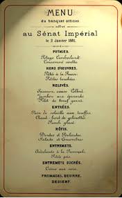 Menu Du 2 Janvier 1881 Menu Menu Vintage Menu De Noel