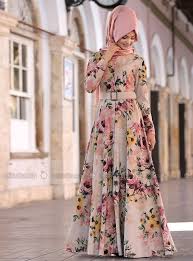 Cicekli Percem Elbise Krem Pinar Sems Muslim Fashion Dress Muslim Fashion Outfits Muslim Fashion
