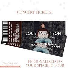 Louis Tomlinson World Tour Fake Concert Tickets Gift Ideas Louis Tomlinson Concierto Memes De One Direction