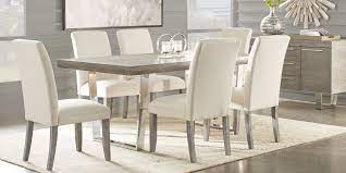 Closeouts, clearance items, furniture near cost, at cost, or below cost. Cindy Crawford Home San Francisco Gray 5 Pc Dining Room With Chalk Chairs Rooms To Go