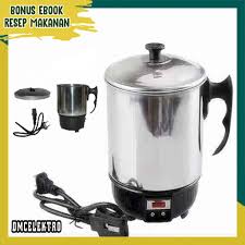 Teko listrik ini terbuat dari bahan baja anti karat yang aman digunakan untuk memasak. Teko Listrik Stainless Steel 12 Cm Mug Listrik Gelas Masak Teko Elektrik Teko Air Shopee Indonesia