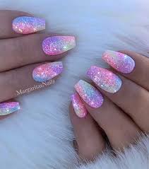 Add some sparkle to your nails with glitter, one of the many great a glittery manicure like this will give you a bold look perfect for the upcoming holidays. Best Glitter Nail Designs 2019