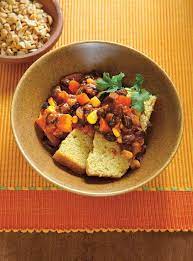 Chili Vege Aux Haricots Noirs Ricardo Recipe Black Bean Chili Vegetarian Vegetarian Chili Vegan Recipes Healthy