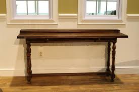 Standard size is 36 x 72 x 30. Flip Top Console Table Solid Walnut Country Hallway Table