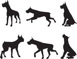 Great Dane Silhouette Clip Art Google Search Great Dane Dogs Great Dane Bad Dog Owners