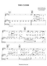 The Climb Sheet Music Miley Cyrus Piano Sheet Music Free Sheet Music Piano