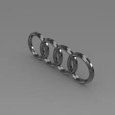 Audi Logo V1 3d Model Flatpyramid Audi Logo Ring Logo 3d Model