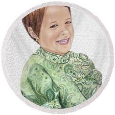 1960s Little Girl Shower Curtain by Janet Rueda