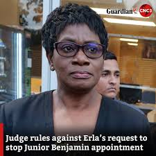 Embattled Police Commissioner Erla Harewood-Christopher has been refused an  injunction over a decision by the Police Service Commission (PolSC) to  recommend that she be temporarily replaced by Deputy Commissioner of Police  (DCP)