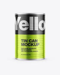 Free for personal and commercial use. Glossy Metallic Tin Can Mockup In Can Mockups On Yellow Images Object Mockups In 2020 Tin Can Canning Mockup Free Psd