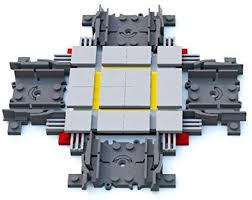 Lego City Cross Track Straight Cross Tracks For Passenger Cargo Train Amazon Co Uk Toys Games Lego Train Tracks Lego Trains Lego Technic