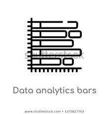 Outline Data Analytics Bars Chart Descendant Stock Vector