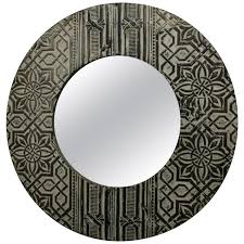Add instant charm and character to any space by adding this unique and charming mirror. French Round Mirror Made Of Antique Art Deco Pressed Tin Ceiling Tiles At 1stdibs