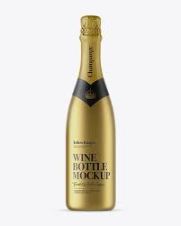 Matte Metallic Champagne Bottle With Textured Foil Mockup Present Your Design On This Mockup Simple To Change The Co Mockup Free Psd Bottle Mockup Mockup Psd
