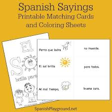 Spanish Sayings Matching Cards Learning Spanish Spanish Quotes Teaching