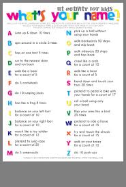 Pin By Simone On English For Older Kids Kids Exercise Activities Physical Activities For Kids Spell Your Name Workout
