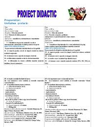 Chirac ( buza) bianca georgiana aria curriculară: Model Proiect Didactic Educatie Muzicala