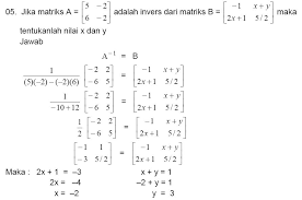 We did not find results for: Invers Perkalian Matriks Ordo 2 X 2 Materi Lengkap Matematika