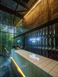 Sher Maker Covers Cafe In Thailand In Opaque Plastic Curtains And Mirrors Plastic Curtains Interactive Walls Cafe