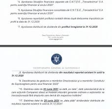 Dividende hotarare aga legea societatilor comerciale. La Doar O Zi DupÄ De A Respins Distribuirea De Dividende Èi Nu A Aprobat SituaÈiile Financiare Statul Roman AcÅ£ionarul Majoritar Al Transelectrica Vrea O NouÄ Aga