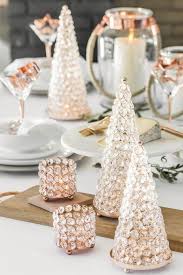 Rose Gold Crystal Xmas Tree Add Some Bling To Your Xmas Table Decoracoes Natalinas Decoracao Natalina