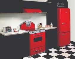 northstar red kitchen set in black