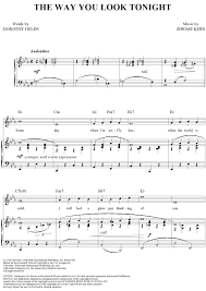 L Is For The Way You Look At Me Frank Sinatra The Way You Look Tonight En 2020 Partituras Musica