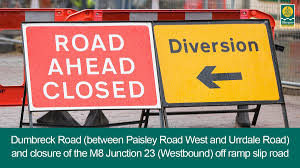 Check spelling or type a new query. Glasgow City Council On Twitter Due To Carriageway Resurfacing Works Dumbreck Road Between Paisley Road West And Urrdale Road And The M8 Jct 23 Westbound Off Ramp Slip Road Will Be