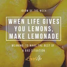  When Life Gives You Lemons Make Lemonade This Is An Old Phrase That Encourages Optimism And A Can Do Attitude In The Face Of Limonade Leben Zitrone