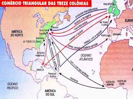 El comercio triangular fue un sistema de comercio, perteneciente al área del océano atlántico, encargado de hacer transacciones internacionales y permitir la globalización. Historiativa 3Âº Trimestre Comercio Triangular Das Treze Colonias