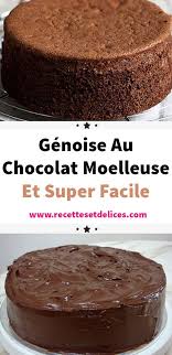 Genoise Au Chocolat Moelleuse Et Super Facile Genoise Chocolat Recette Genoise Recette Genoise Chocolat