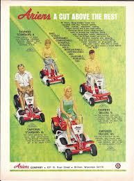 The ariens 1960's and 1970's. Old Ariens Riding Lawn Mowers 4 Models Ad A Cut Above The Rest