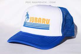 Subaru Vintage Snapback Hat Auto Tropical Palm Tree Etsy Snapback Hats Hats Subaru