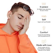 Amazon.com: Audree Soft Ear Plugs for Noise Reduction, Reusable Flexible  Earplugs for Sleep, Travelling, Focus, Study & Noise Sensitivity, 28dB  Noise Cancelling, 8 Silicone Ear Tips in XS/S/M/L, Orange : Health &