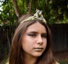 Egyptian Goddess Crown, Anubis Gold Tiara, Canine Wolf Head Ancient God,  Bast Egyptian Gold Headpiece, Underworld Guardian Anubis Crown