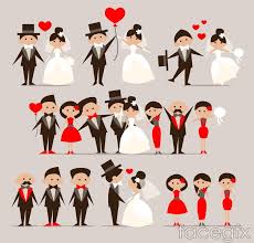 5 Bride And Groom Cartoon Vector Bride And Groom Cartoon Wedding Couple Cartoon Bride Cartoon