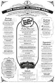 The Old Spaghetti Factory Menu In Clackamas Oregon Usa
