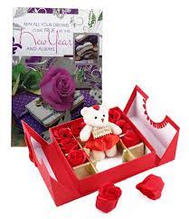 Choosing the perfect gift for your girlfriend can be tough—after all, you have to try to show her how much she means to you with just one present. New Year Gifts Greeting Card Artificial Roses With Teddy New Year Gift For Wife Girlfriend Fiancee Love Gifts