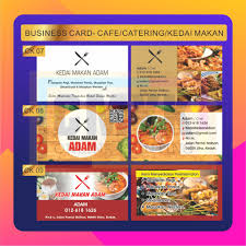 Order from kedai makan bt.2 online or via mobile app we will deliver it to your home or office check menu, ratings and reviews pay online or cash on delivery. Template Cafe Catering Kedai Makan Version Business Card Name Card Ready Design Template Shopee Malaysia