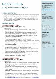 chief administrative officer resume