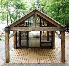 Tiny House With Awesome Porch Cabin Design Yoga Studio Design Building Design