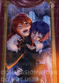 OC] Scaramouche x OC Nina finding an old mirror in the fatui headquarters  while hiding to have some uhh.. alone time together :D : rScaramoucheMains