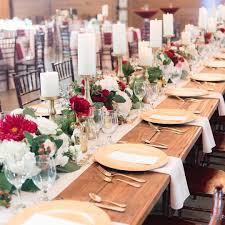 The Barn At Shady Lane Gold Plating Candle Decorations Red And White Flowers Wedding Center Pieces Bec Birmingham Wedding Wedding Planner Alabama Weddings