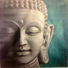 Huge Buddha oil painting